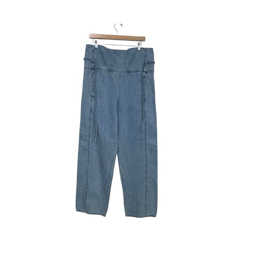 Zara Women's High Waisted Wide Leg Jeans Size‎ 0 Frayed Leg